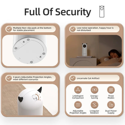 Interactive Smart LED Laser Cat Toy - Automatic Handheld Electronic Pet Teaser for Indoor Use