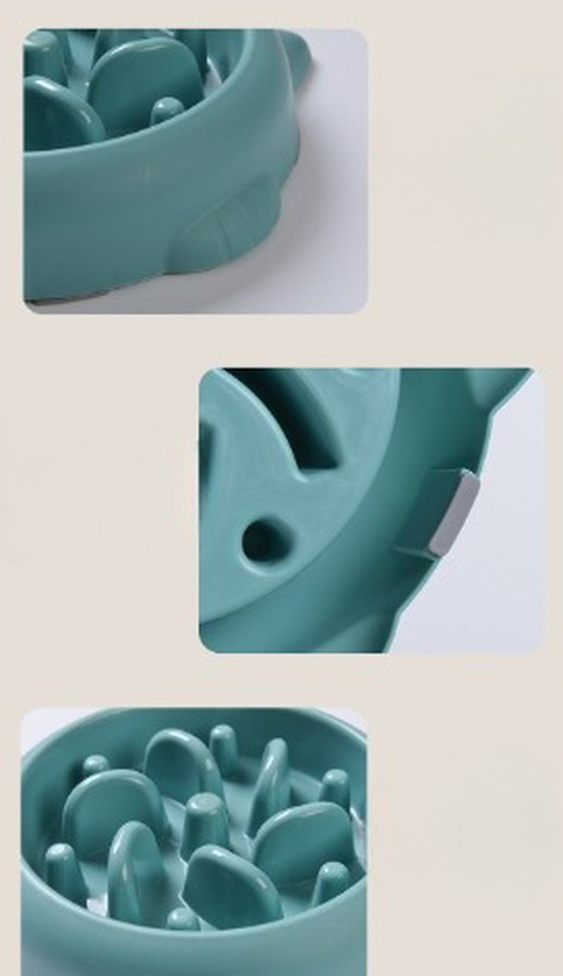 Pet Slow Feeder Bowls for Dogs and Cats - Anti-Choking and Anti-Gulping Feeding Dish