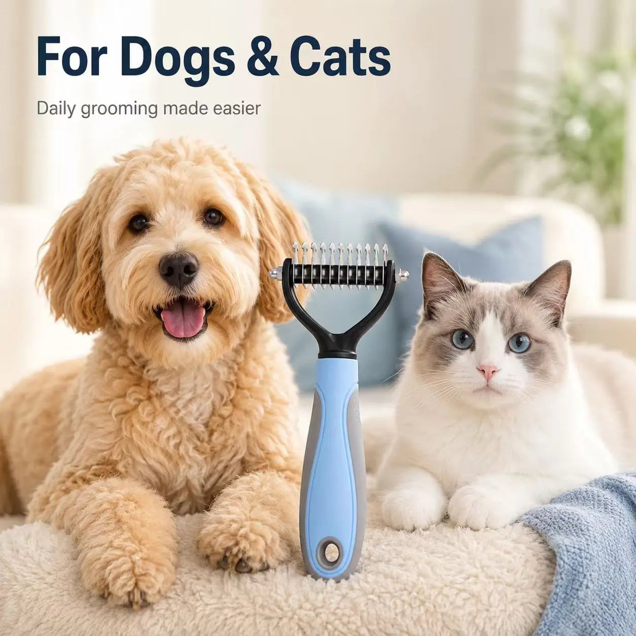 Pet Knotter Dog Grooming Hair Removal Pet Toolshair Removal Comb Brush Double Sided Pet Supplies