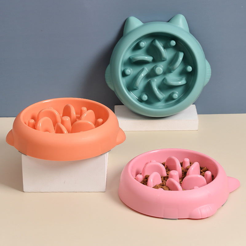 Pet Slow Feeder Bowls for Dogs and Cats - Anti-Choking and Anti-Gulping Feeding Dish